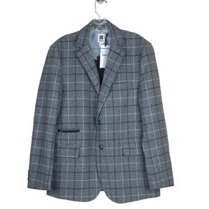 Brooklyn Brigade Bald Eagle Gray Wool Two-Button Blazer Jacket Size 40